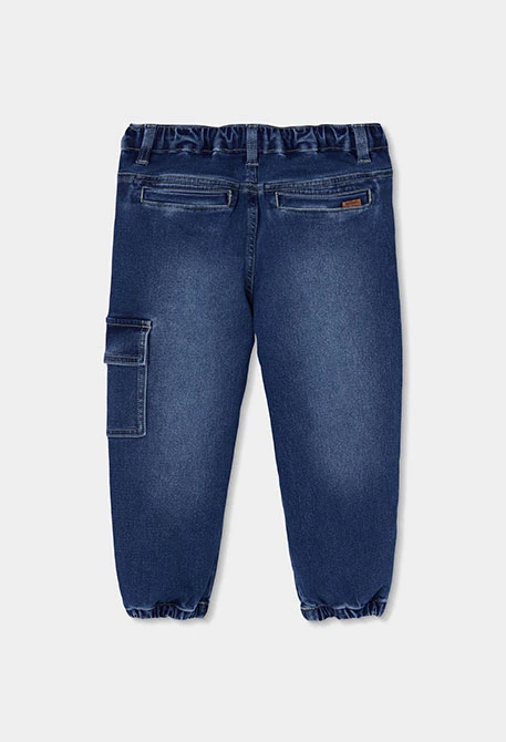 Blaue Denim-Hose für Jungen mit Seitentasche