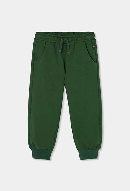 Ensemble maille garçon vert imprimé Think Green