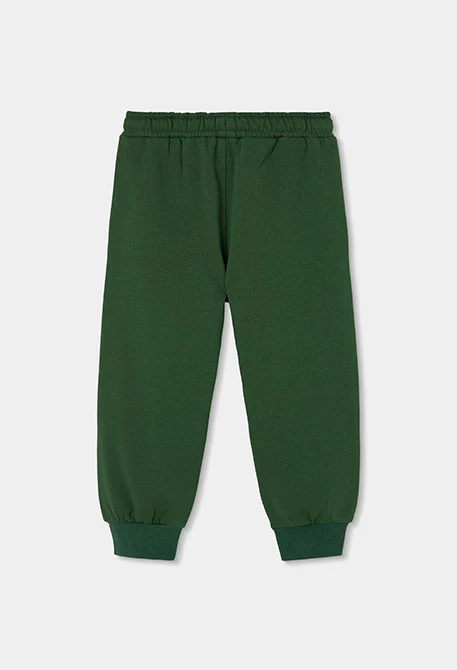Green printed knit set for boys Think Green