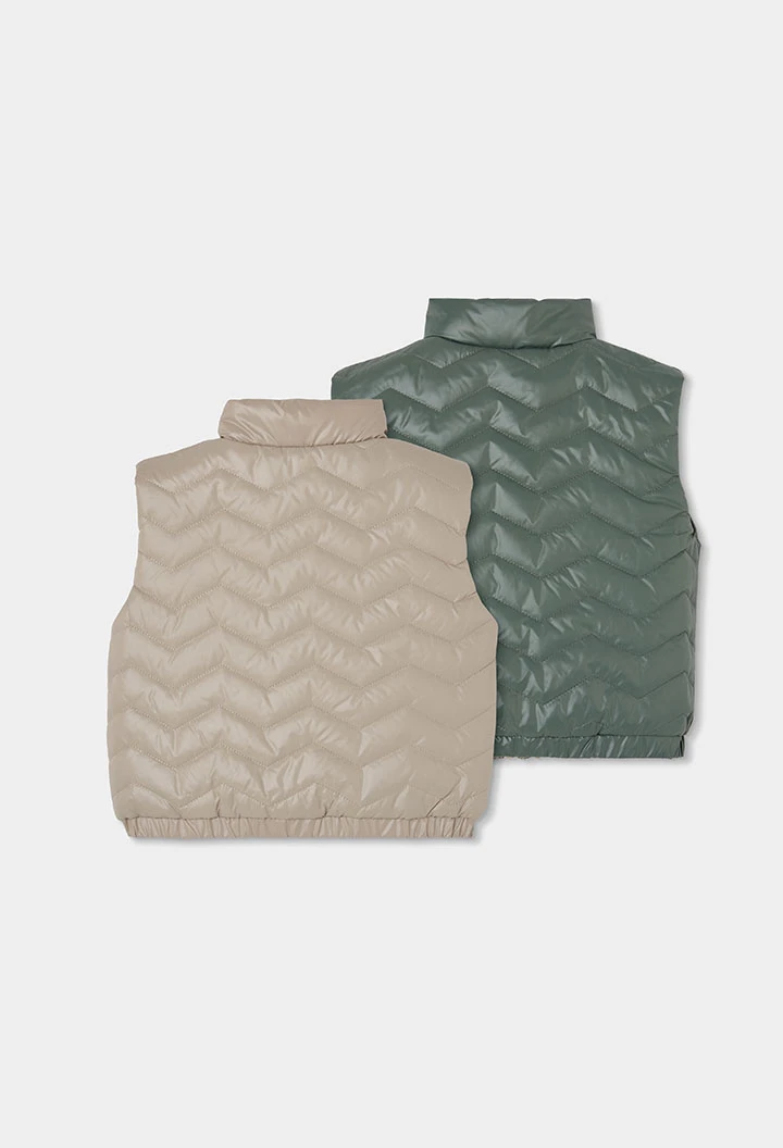 Chaleco técnico reversible niño verde