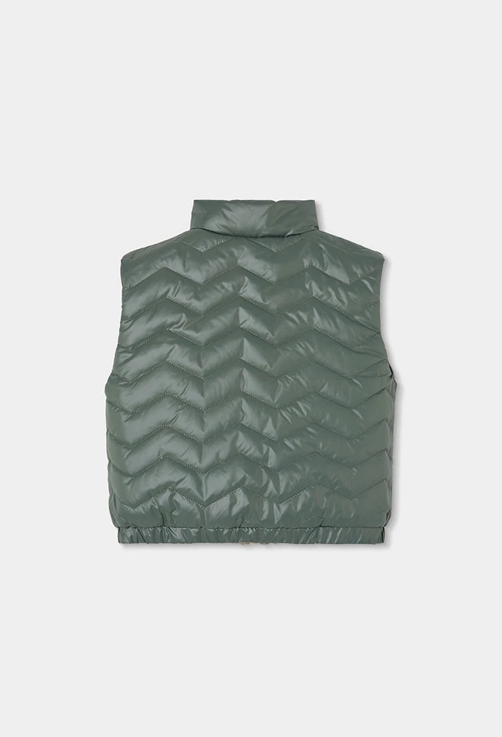 Reversible technical gilet boy green