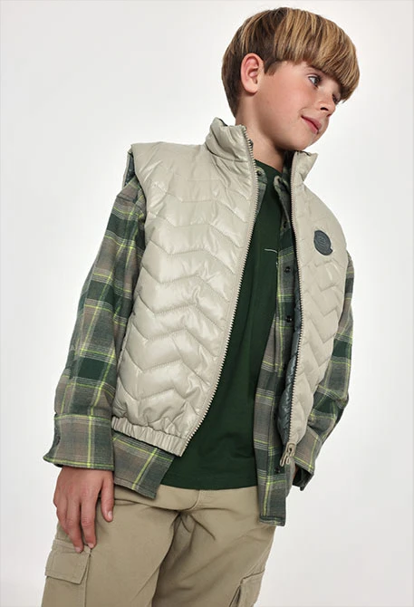 Gilet tecnico reversibile bambino verde
