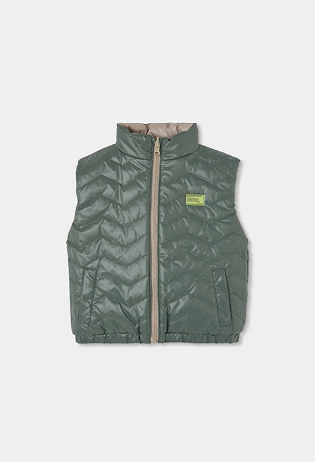 Gilet tecnico reversibile bambino verde