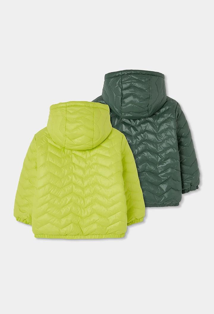 Parka teixit tècnic reversible nen verd