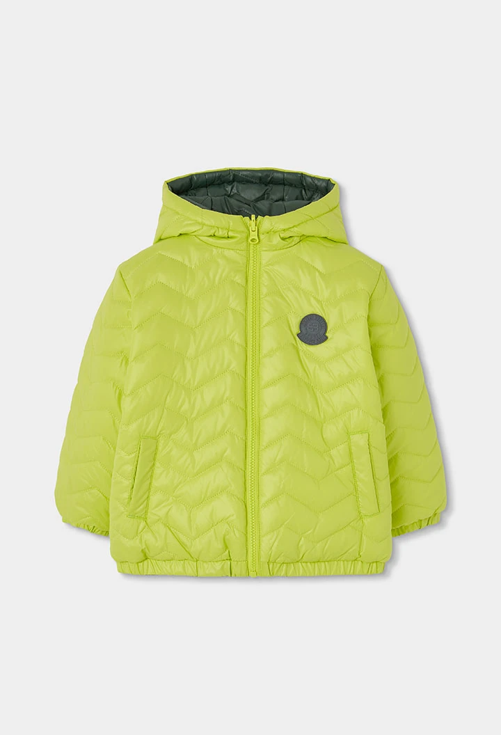 Parka em tecido técnico reversível menino verde