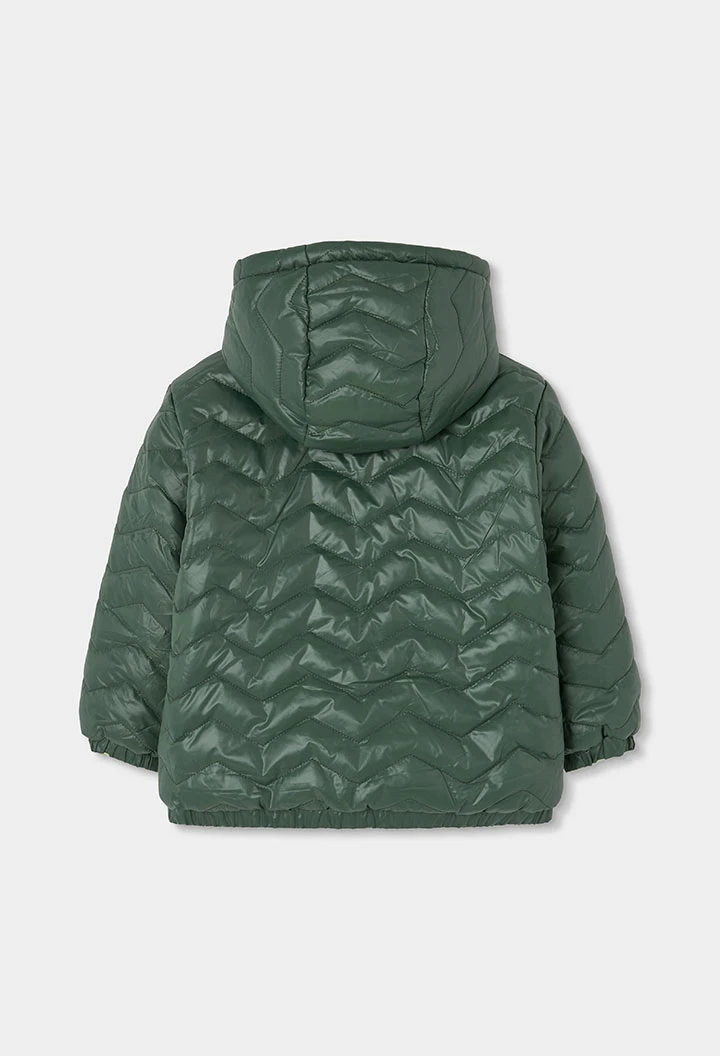 Parka em tecido técnico reversível menino verde