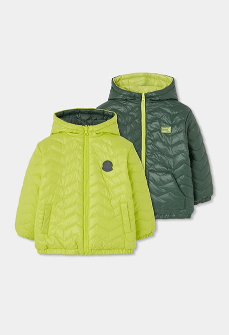 Parka em tecido técnico reversível menino verde
