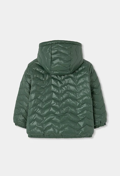 Parka tejido técnico reversible niño verde