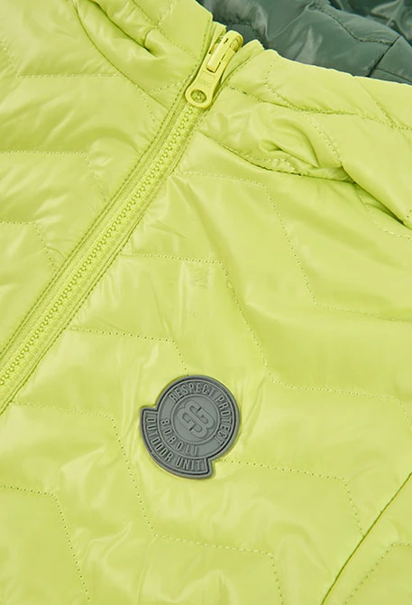 Parka em tecido técnico reversível menino verde