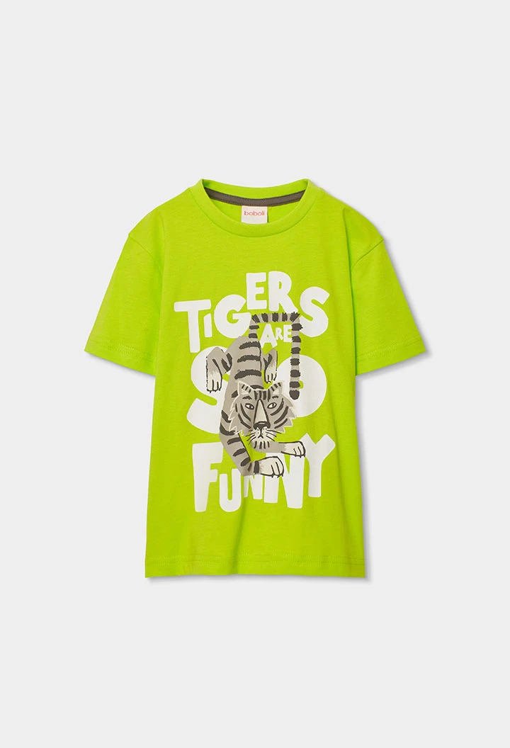 Boys? green cotton T-shirt