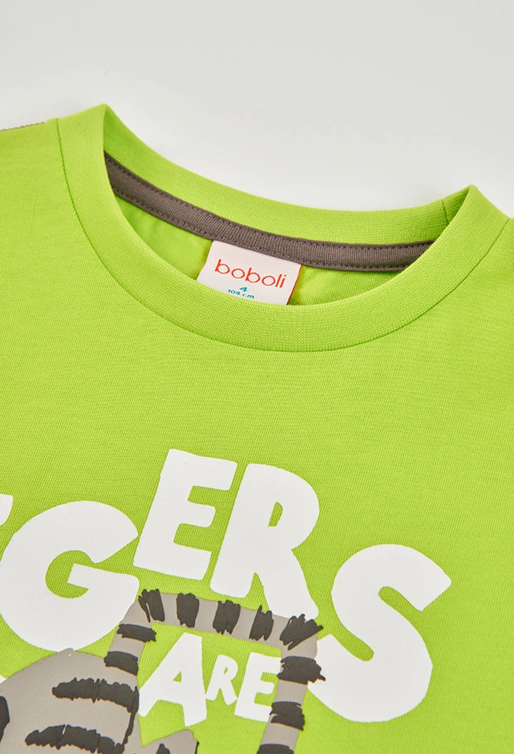 Camisola menino algodão verde