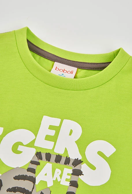 Boys? green cotton T-shirt
