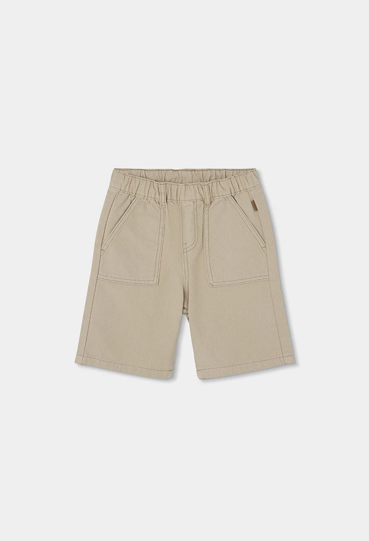 Bermuda en coton beige