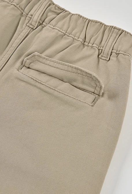 Beige cotton Bermuda shorts