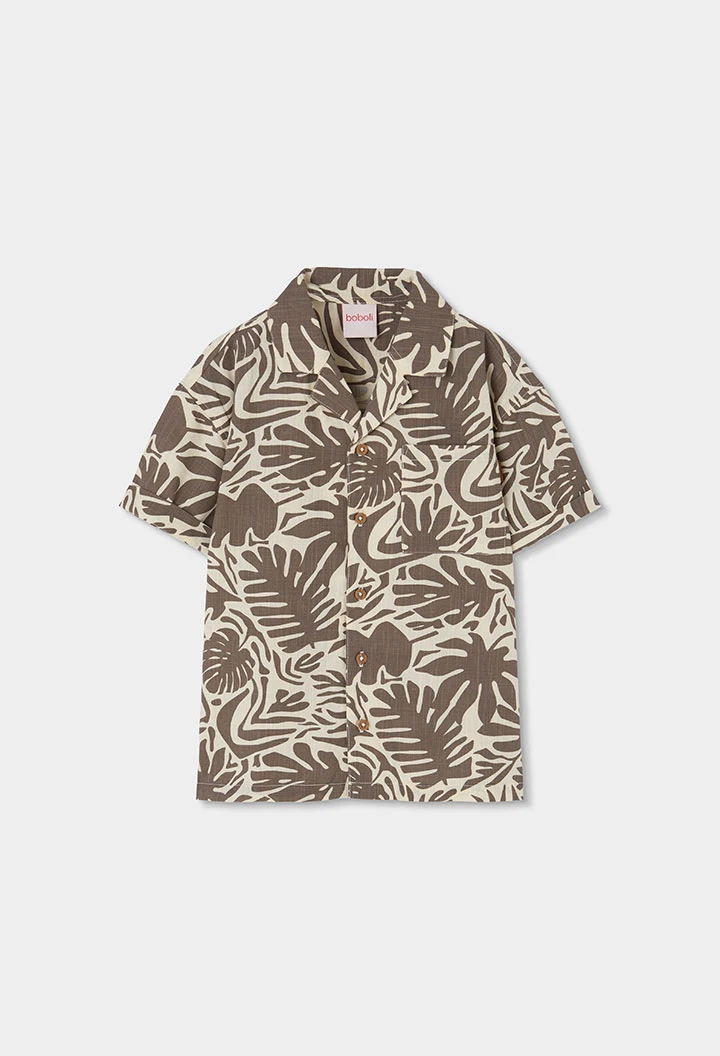 Camisa nen popelín estampat