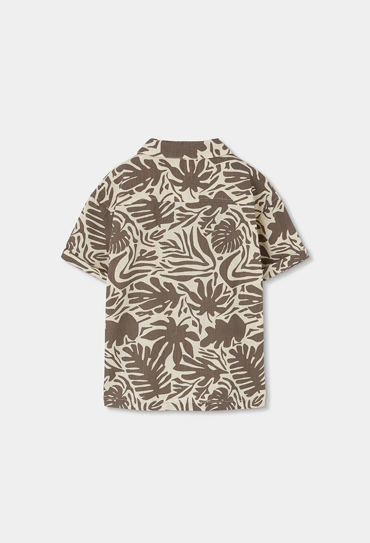 Boy?s printed poplin shirt