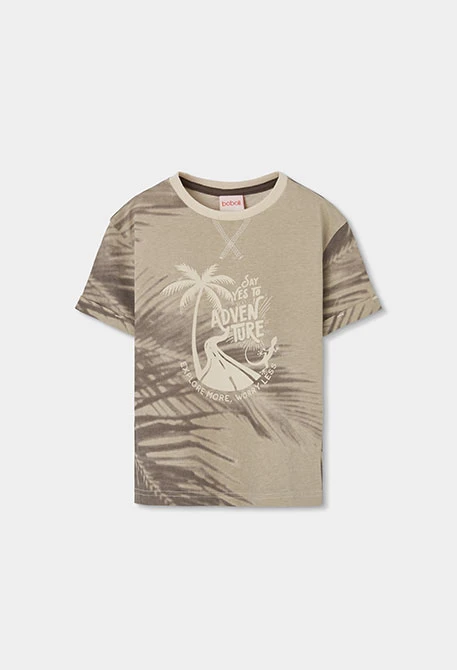 Camiseta niño algodón crudo