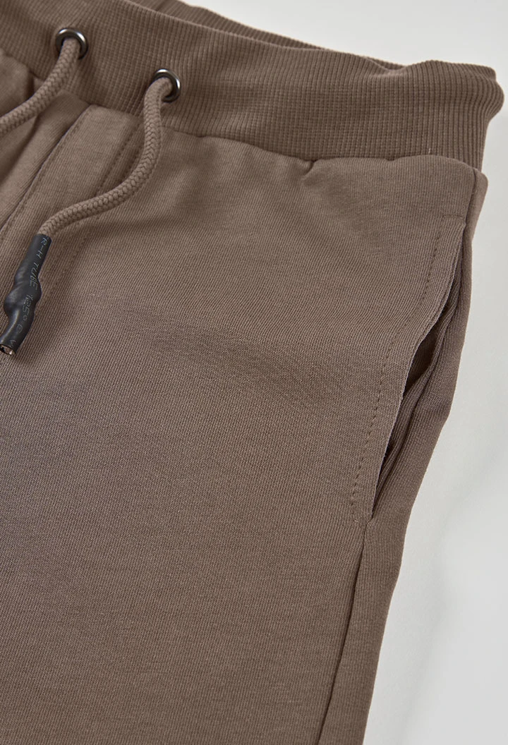 Bermuda en peluche marron