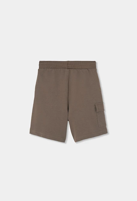 Brown fleece bermuda shorts
