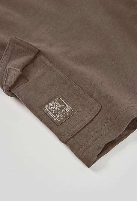 Braune Sweat-Bermudashorts