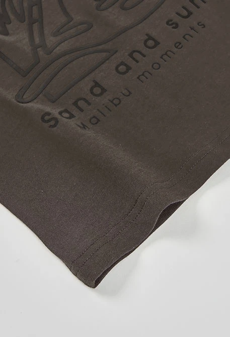 Camiseta criança algodão castanho