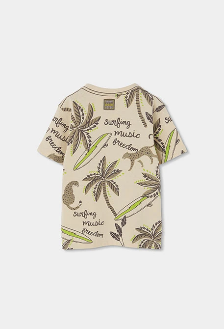 Ensemble enfant t-shirt et pantalon en coton vert