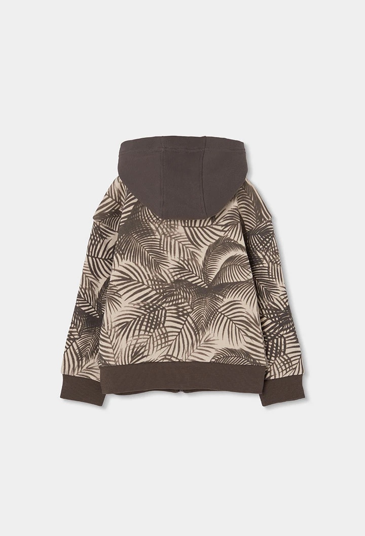 Casaco de criança com capuz estampado