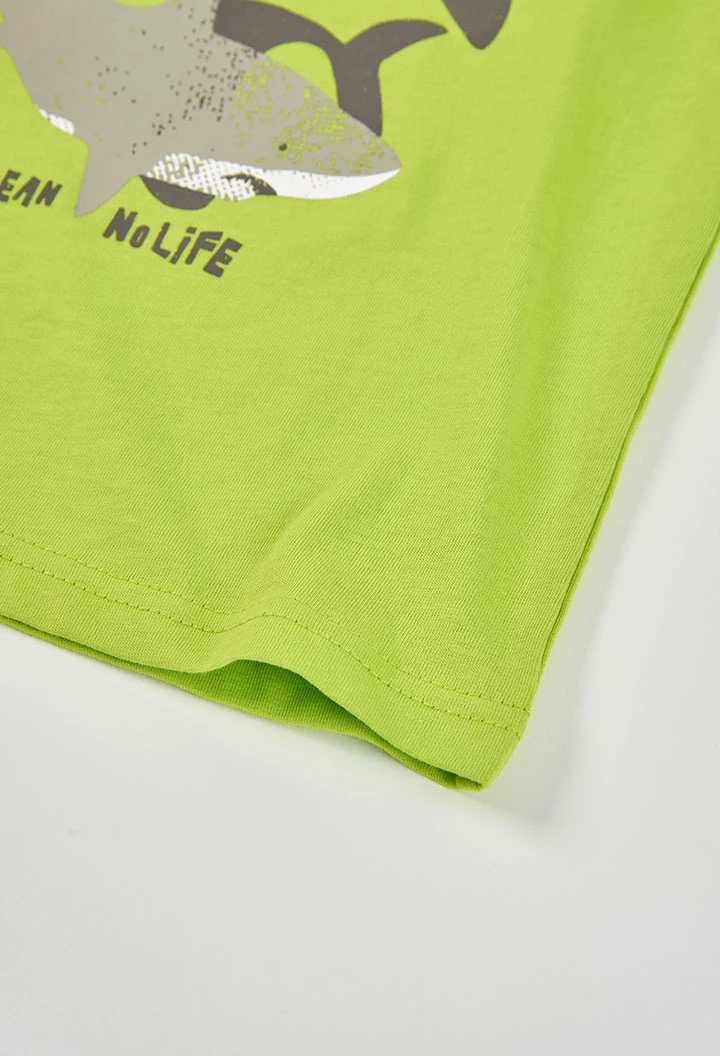 Boy?s green cotton tank top