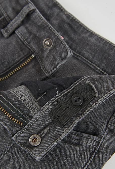 Pantalons denim elàstics nen gris