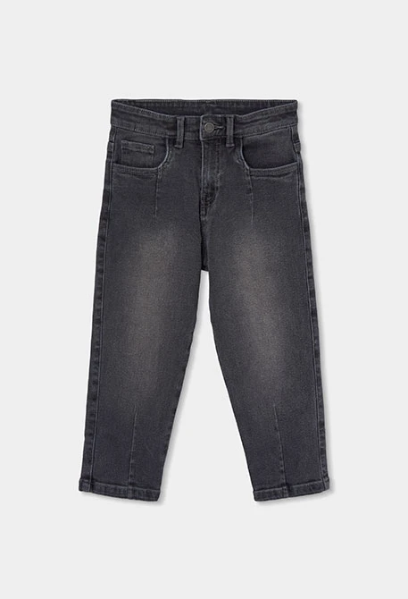 Pantalon denim élastique garçon gris