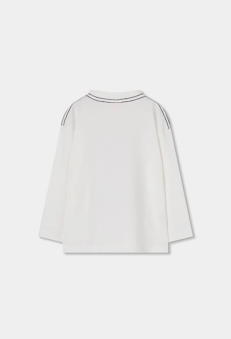 Camiseta punto niño blanca estampado ciudad NYC
