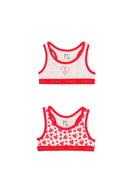 Pack 2 tops pour fille - organique