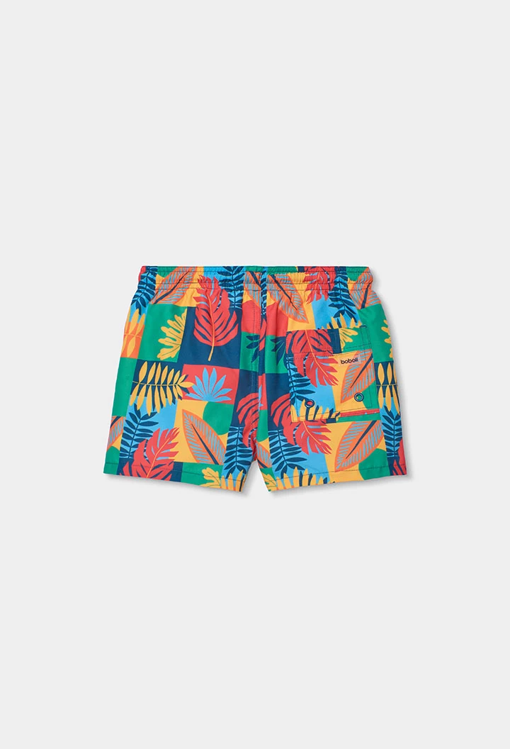 Maillot de bain garçon en tissu recyclé imprimé