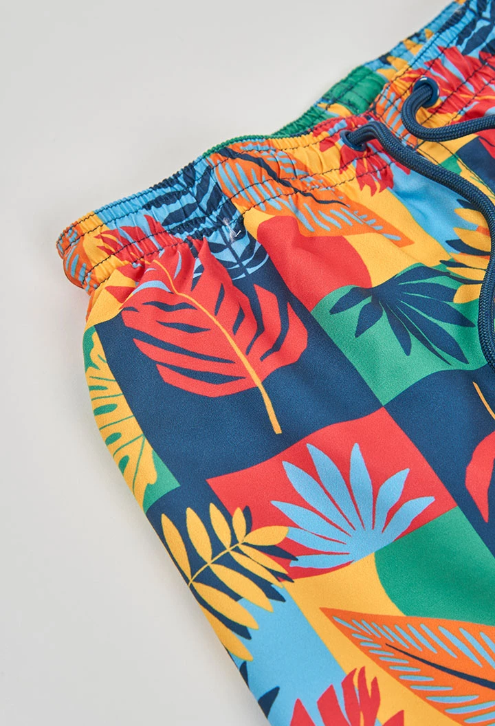 Boys? recycled fabric printed swimsuit