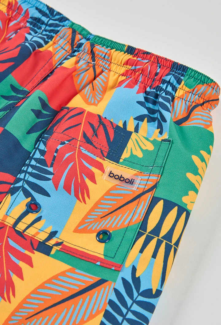 Boys? recycled fabric printed swimsuit