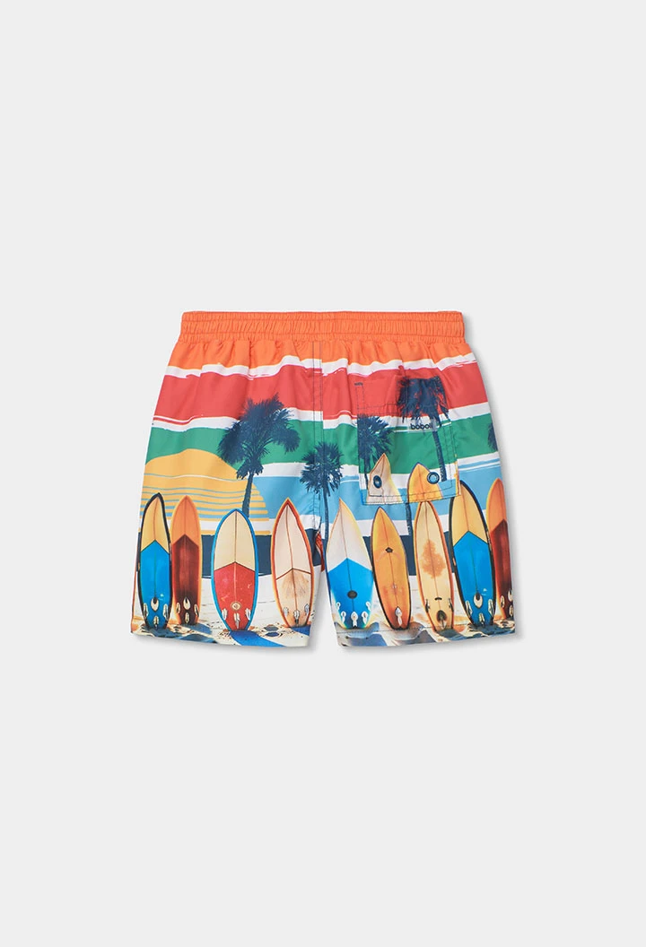 Costume da bagno bambino tessuto riciclato tavola da surf