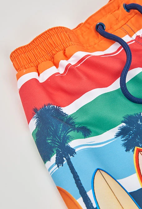 Costume da bagno bambino tessuto riciclato tavola da surf