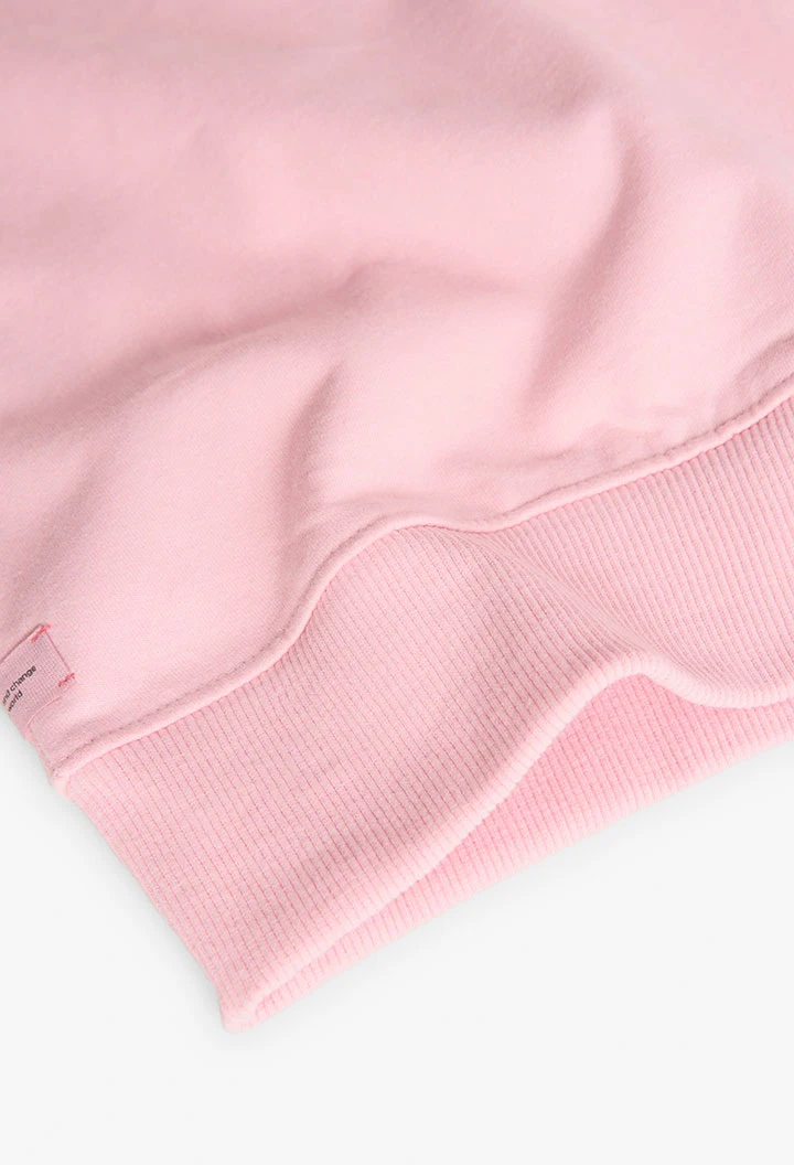 Sudadera básica de felpa reciclada unisex en rosa