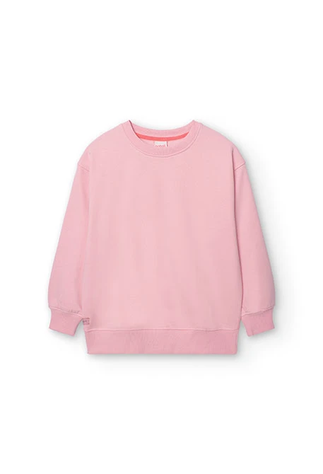 Basic unisex sweatshirt in recycled fleece in pink