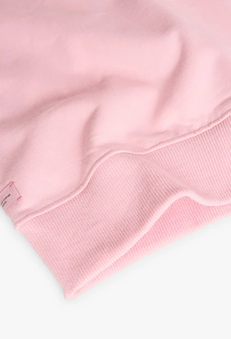 Basic unisex sweatshirt in recycled fleece in pink