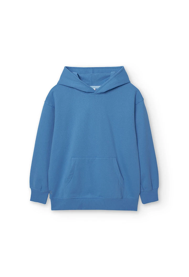 Sudadera básica de felpa reciclada unisex en azul