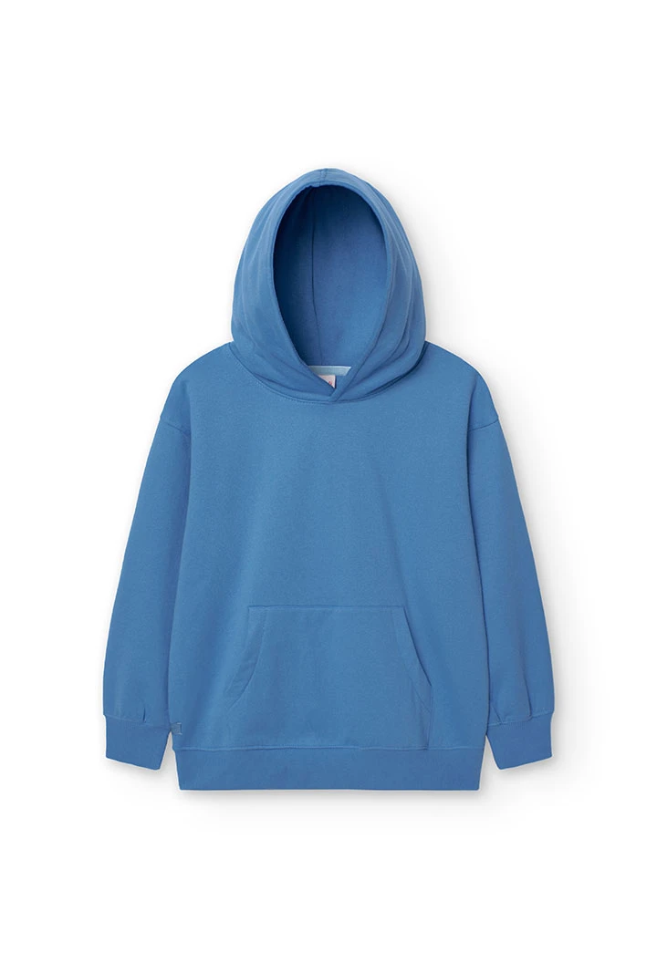 Sudadera básica de felpa reciclada unisex en azul