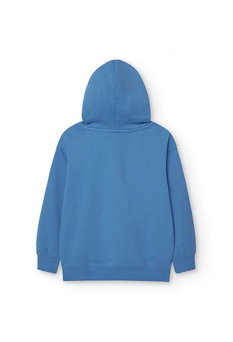 Dessuadora bàsica de pelfa reciclada unisex en blau