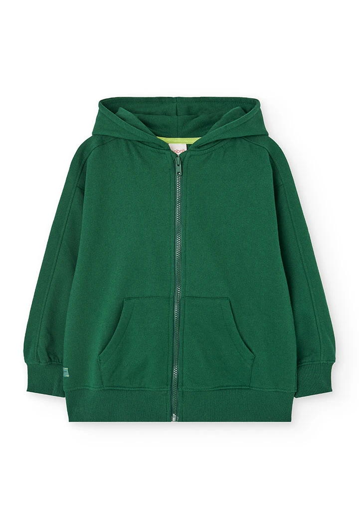 Unisex recycled fleece jacket in green