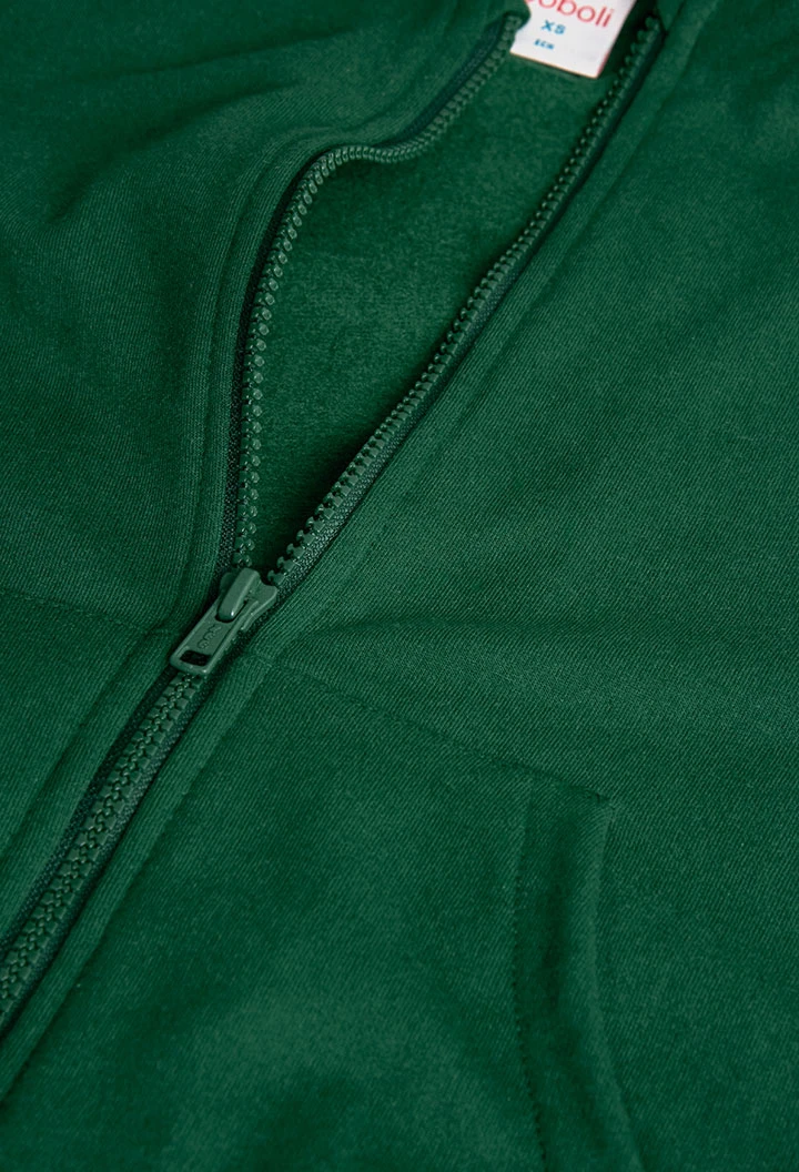 Unisex recycled fleece jacket in green