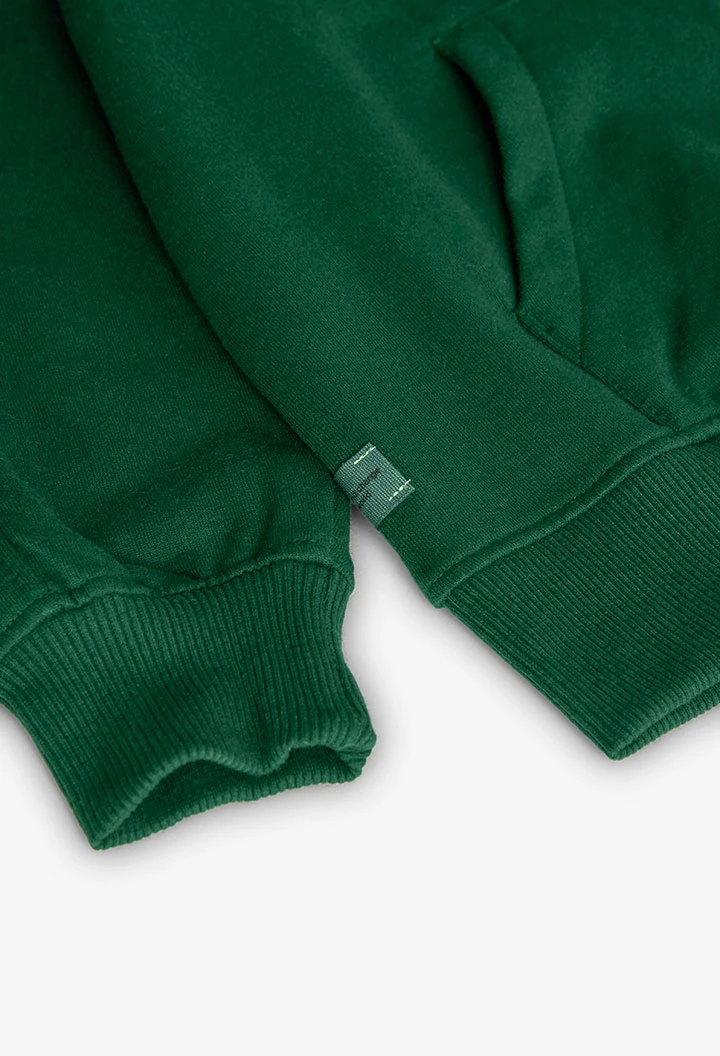 Unisex recycled fleece jacket in green