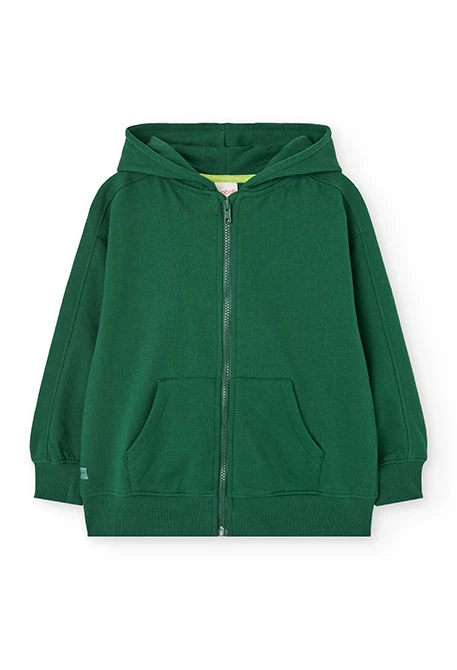 Unisex recycled fleece jacket in green