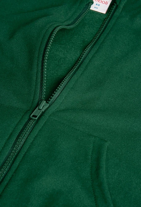 Chaqueta de felpa reciclada unisex en verde