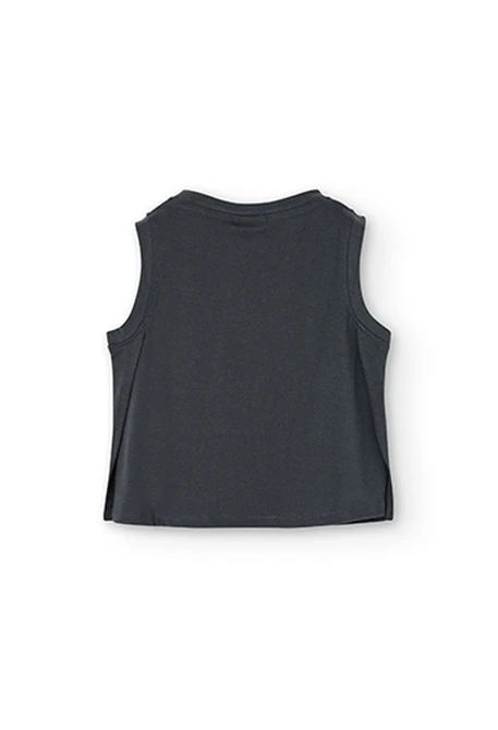 T-Shirt tricot à bretelles pour fille