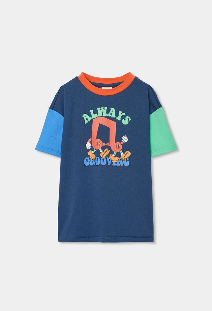 Pigiama blu bambino cotone righe